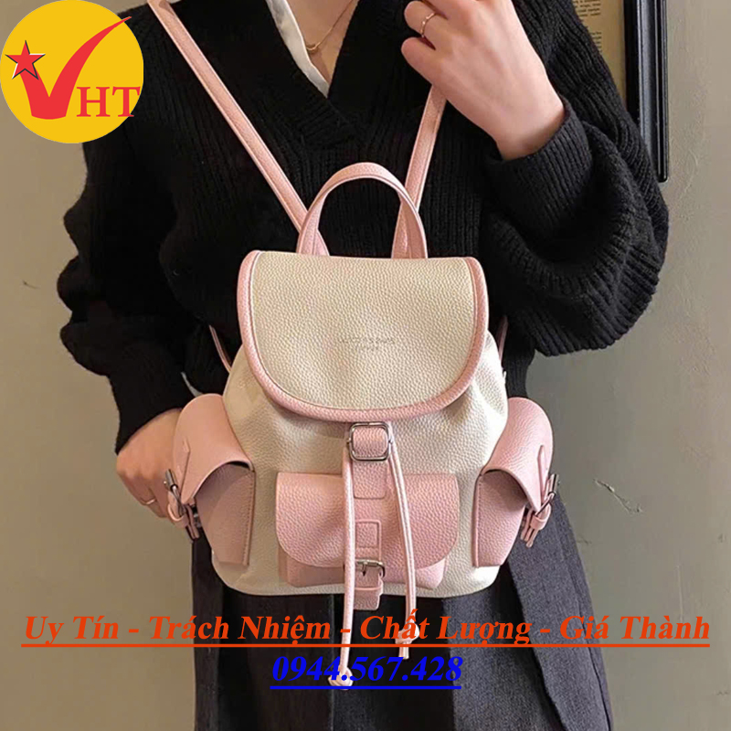 Balo Nữ Phối Màu Da Mềm Phong Cách Hàn Quốc Hot Trend 2026