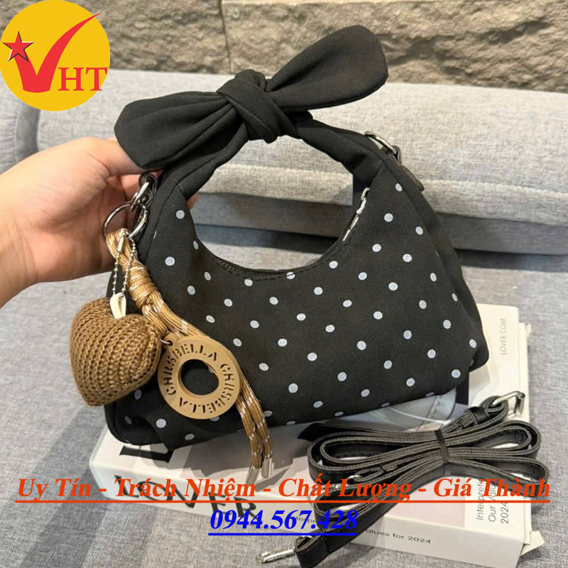 Túi Xách Nữ Chấm Bi Thắt Nơ Thanh Lịch – Xưởng Túi Hiền Trâm